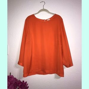 Orange Long Sleeve Blouse 🧡